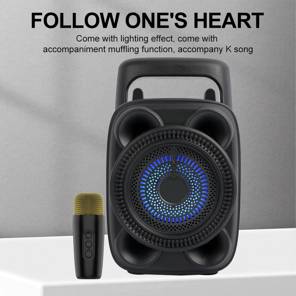 SING-E ZQS1360W Portable BT Karaoke Speaker with Microphone - Mini Outdoor Home Theater Mobile Phone Compatible - Saif Al Najmi Kw